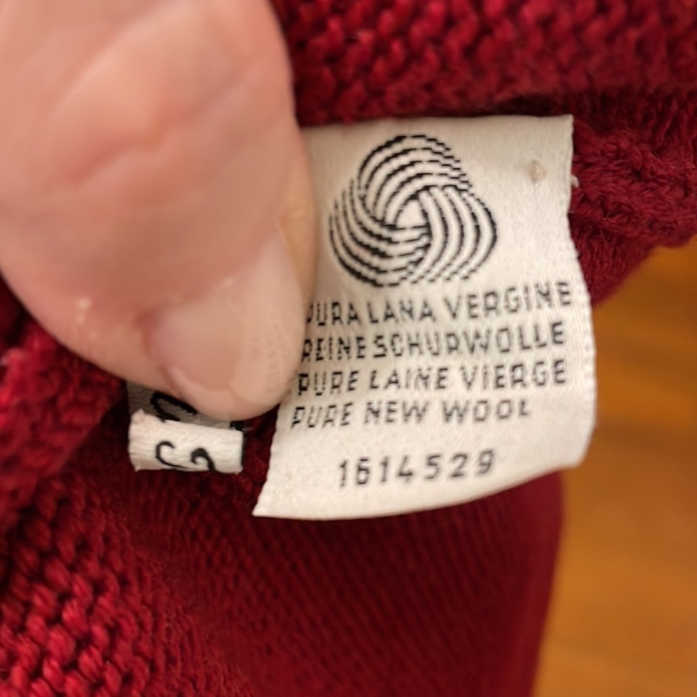 Vintage Marina Rinaldi Wool Cowl Neck Sweater in Dark Red. Size L. EUC - Picture 6 of 8